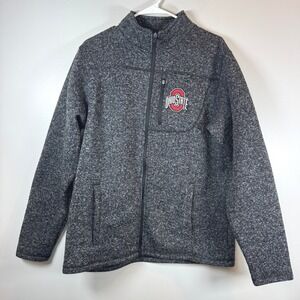 Ohio State Buckeyes Varsity Authentic Full Zip Fleece Jacket Unisex L‎ Warm